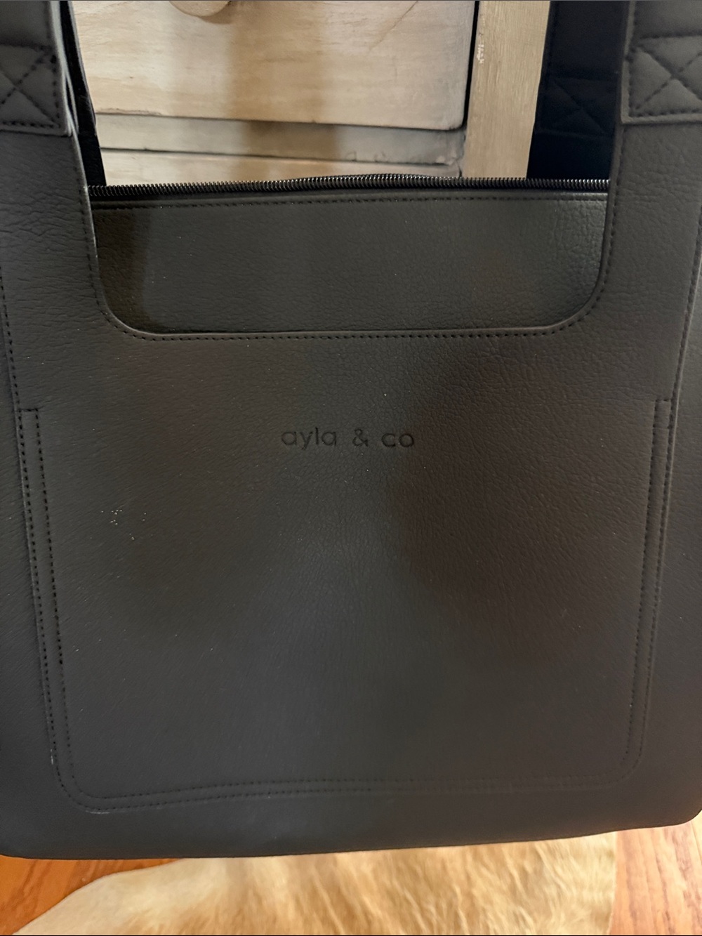 ayla & co Black Shoulder Bag - Minimal Everyday Tote